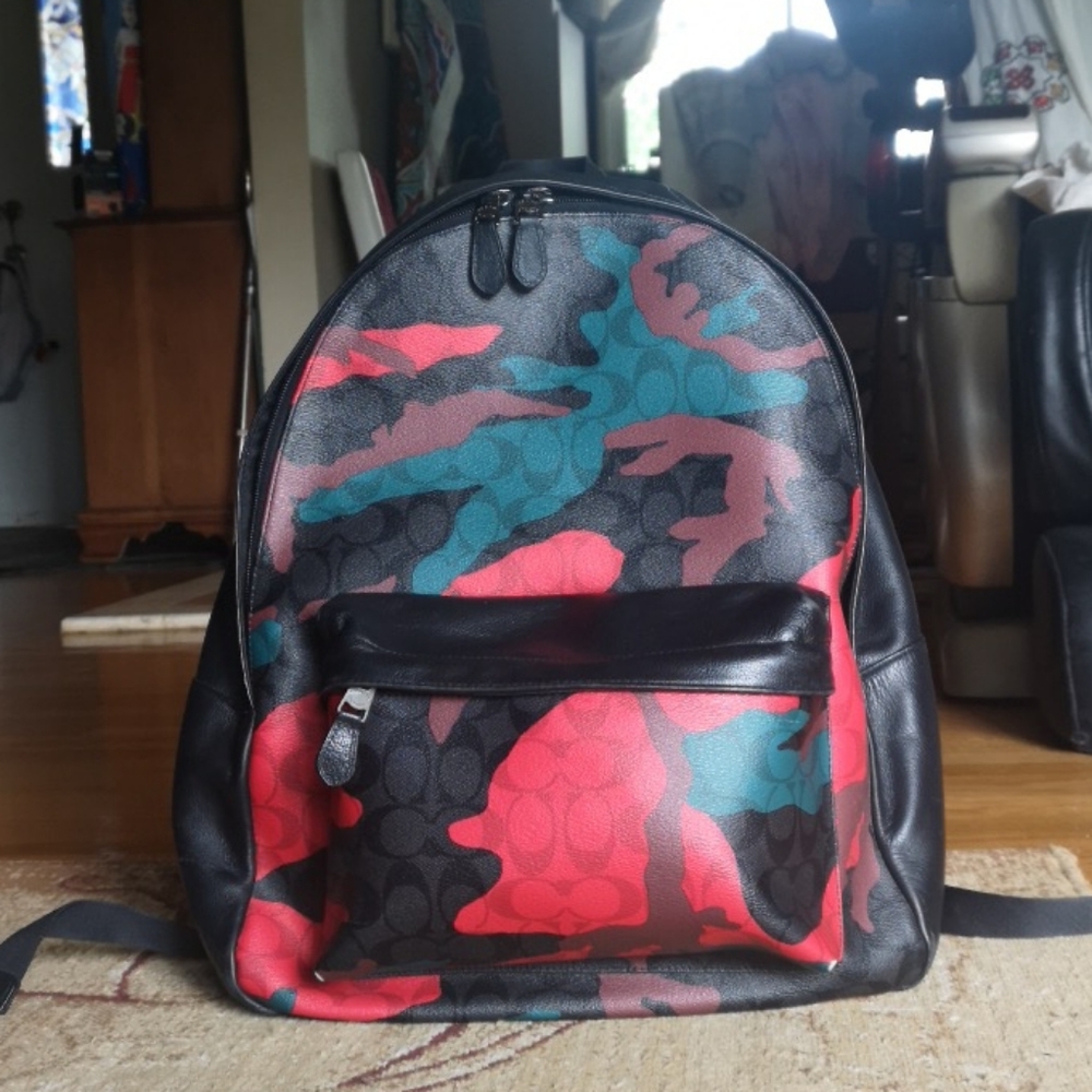 Coach leather backpack